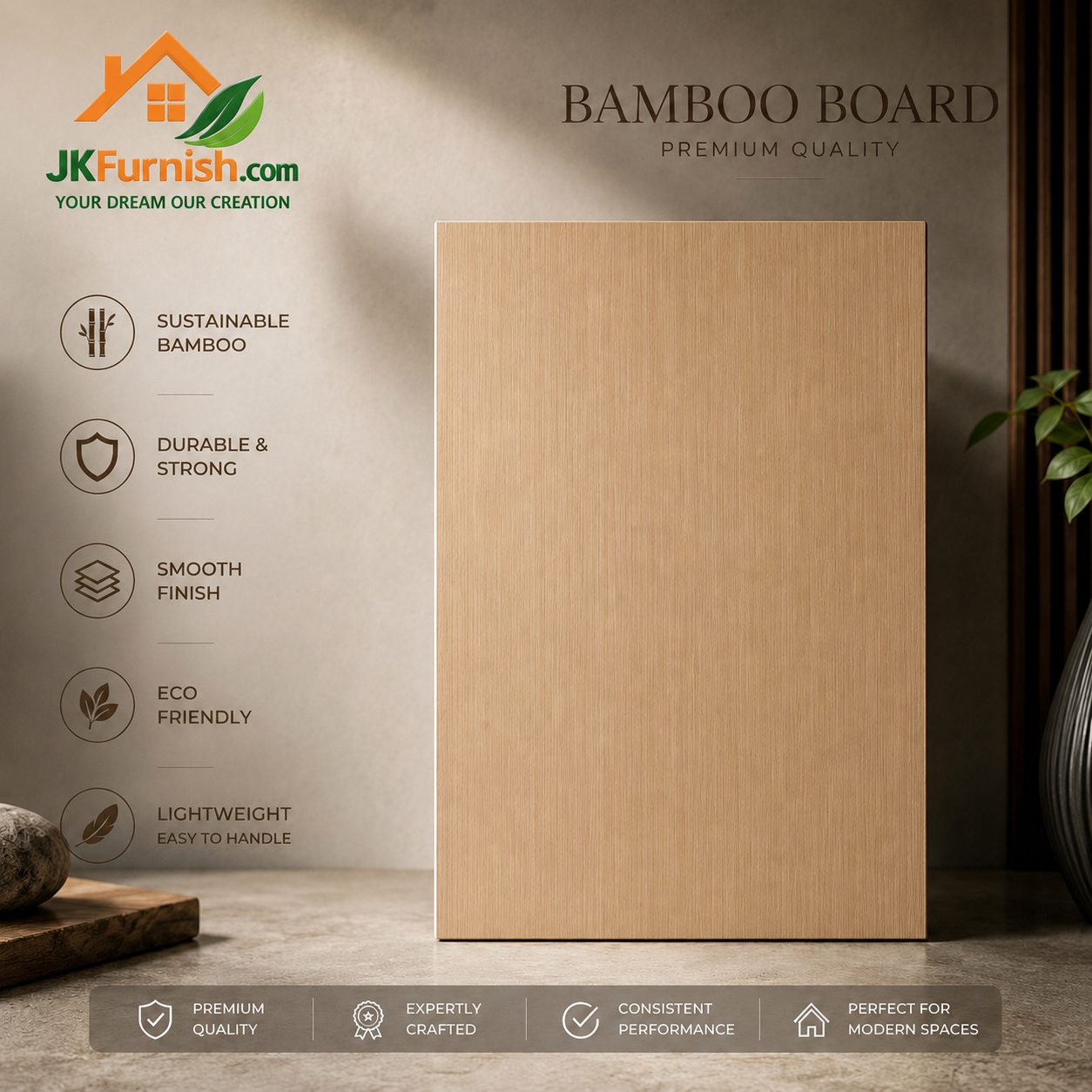 Bamboo board oak wood colour